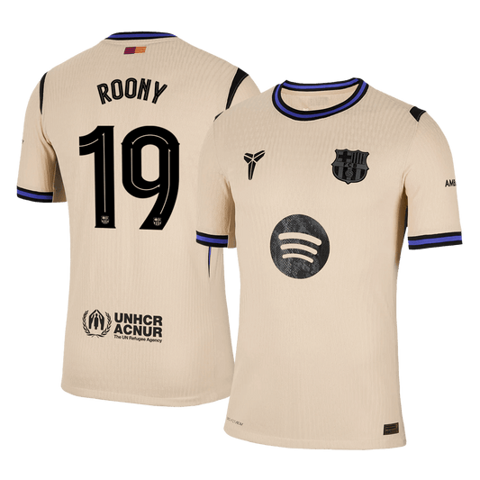 Koszulka wyjazdowa ROONY #19 Barcelona 2025/26, żółta - UCL