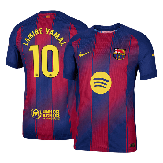 Oryginalna koszulka domowa LAMINE YAMAL #10 Barcelona 2025/26 Red&Blue