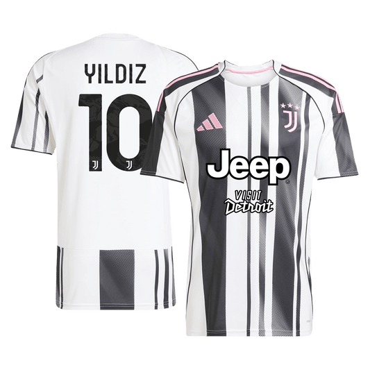 Koszulka domowa Juventusu YILDIZ #10 2025/26 czarno-biała