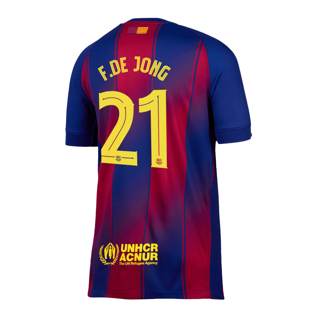Koszulka domowa F.DE JONG #21 Barcelona 2025/26 Red&Blue - UCL