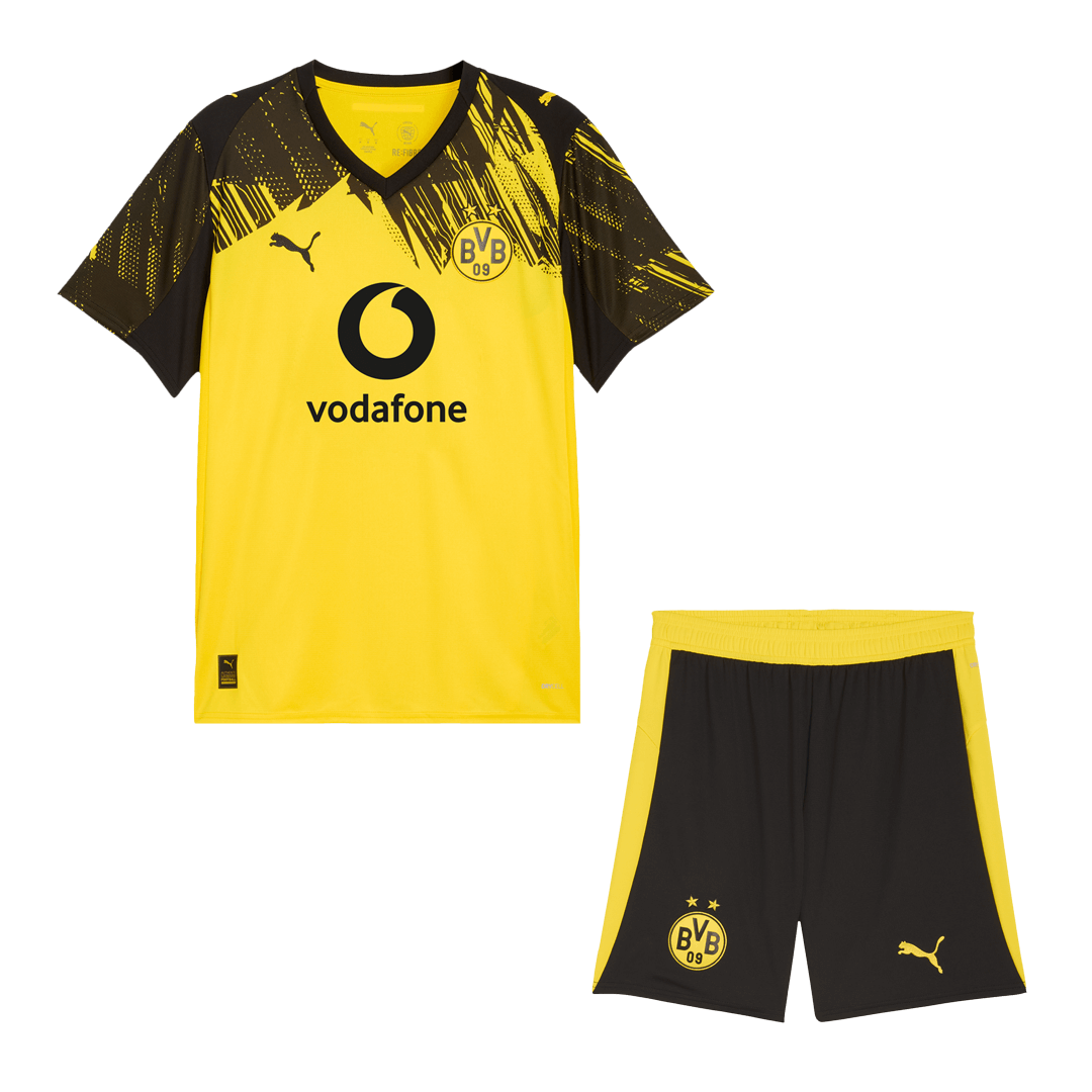Borussia Dortmund - strój domowy piłkarski (koszulka + spodenki) 2025/26 żółty