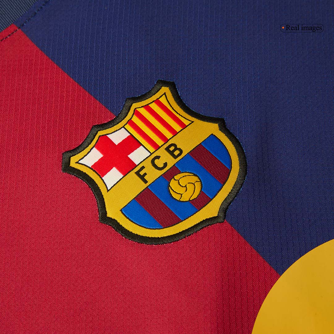 Koszulka domowa Barcelony na sezon 2024/25 – logo Spotify bez tekstu