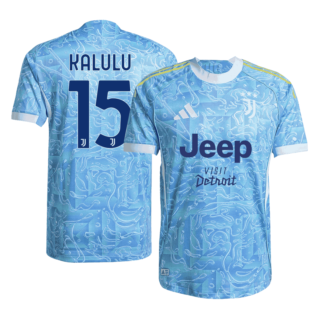Autentyczna wyjazdowa koszulka piłkarska KALULU #15 Juventus 2025/26