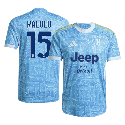 Autentyczna wyjazdowa koszulka piłkarska KALULU #15 Juventus 2025/26