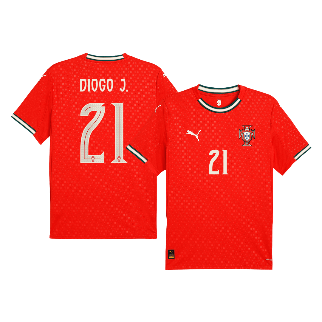 DIOGO J. #21 Portugalska koszulka domowa piłkarska 2025, czerwona