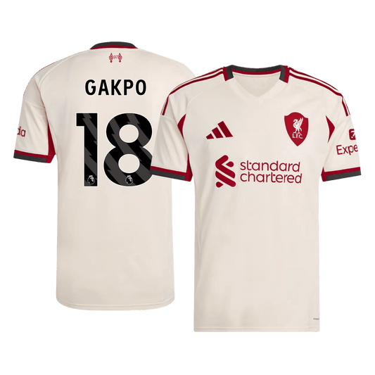 Wyjazdowa koszulka piłkarska GAKPO #18 Liverpool 2025/26