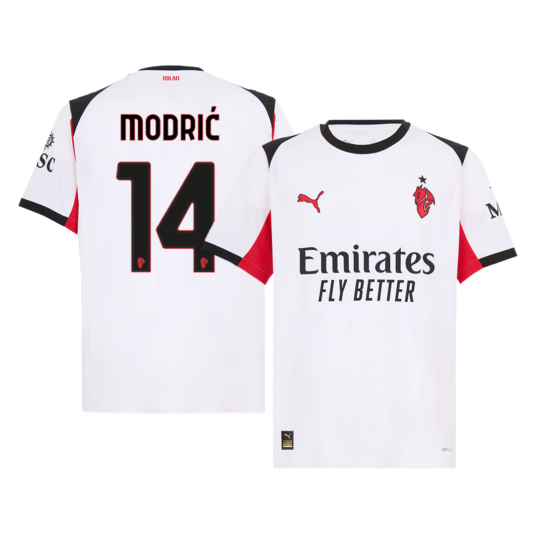 Koszulka wyjazdowa MODRIĆ #14 AC Milan 2025/26 biała