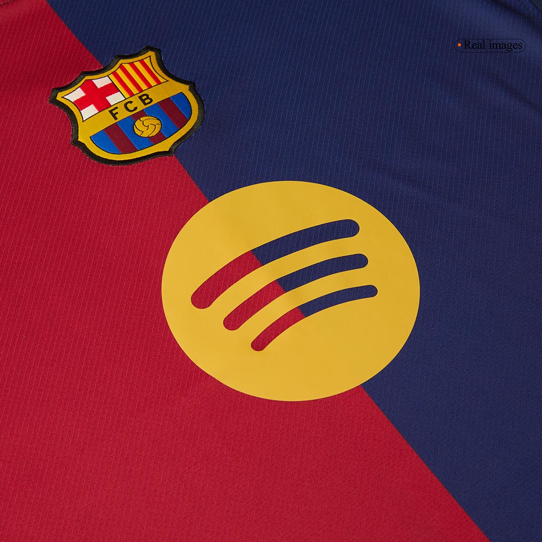 Koszulka domowa Barcelony na sezon 2024/25 – logo Spotify bez tekstu