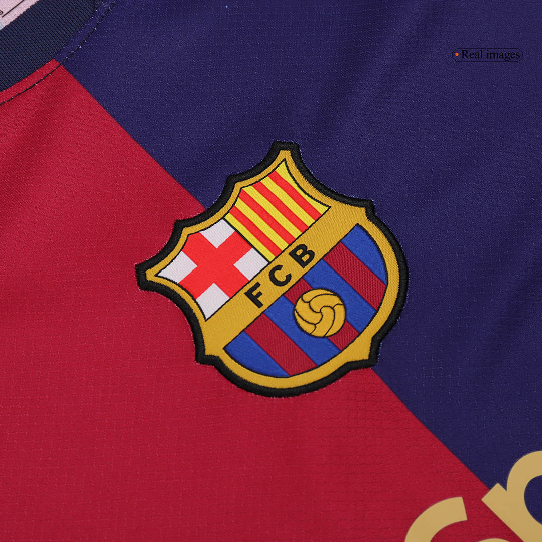Koszulka domowa Barcelony na sezon 2024/25 – logo Spotify bez tekstu