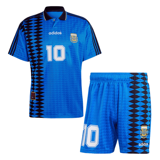 Koszulka wyjazdowa reprezentacji Argentyny nr 10 (koszulka + spodenki) 1994