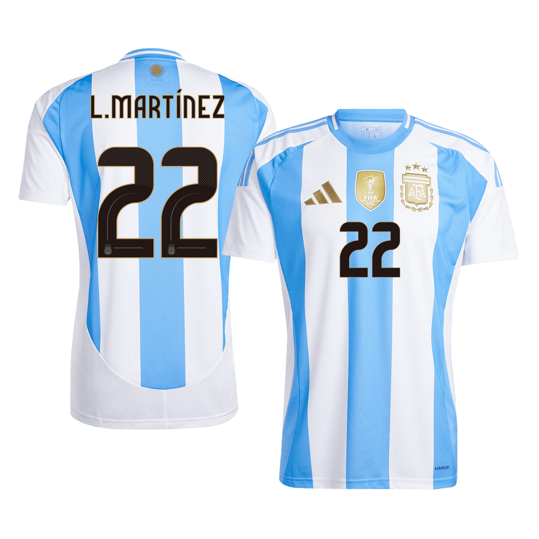 L.MARTÍNEZ #22 Argentyna Domowa koszulka piłkarska 2024