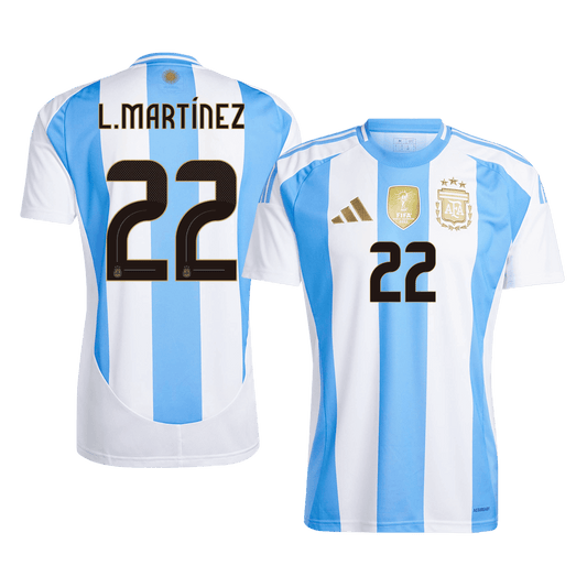L.MARTÍNEZ #22 Argentyna Domowa koszulka piłkarska 2024