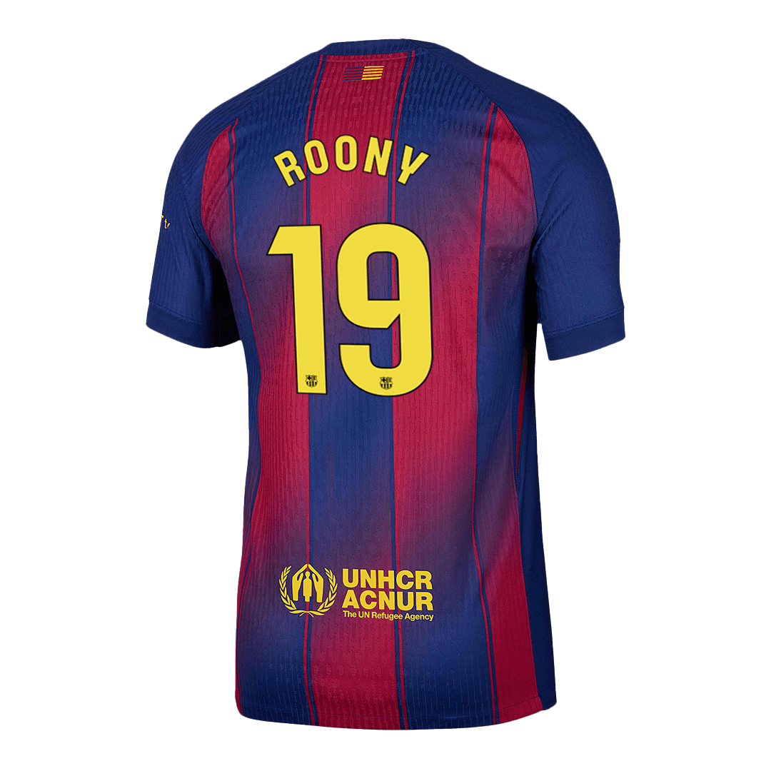 Koszulka domowa ROONY #19 Barcelona 2025/26, czerwono-niebieska