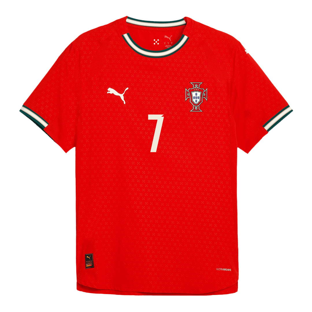 Oryginalna koszulka domowa RONALDO #7 Portugalia 2025 w kolorze czerwonym