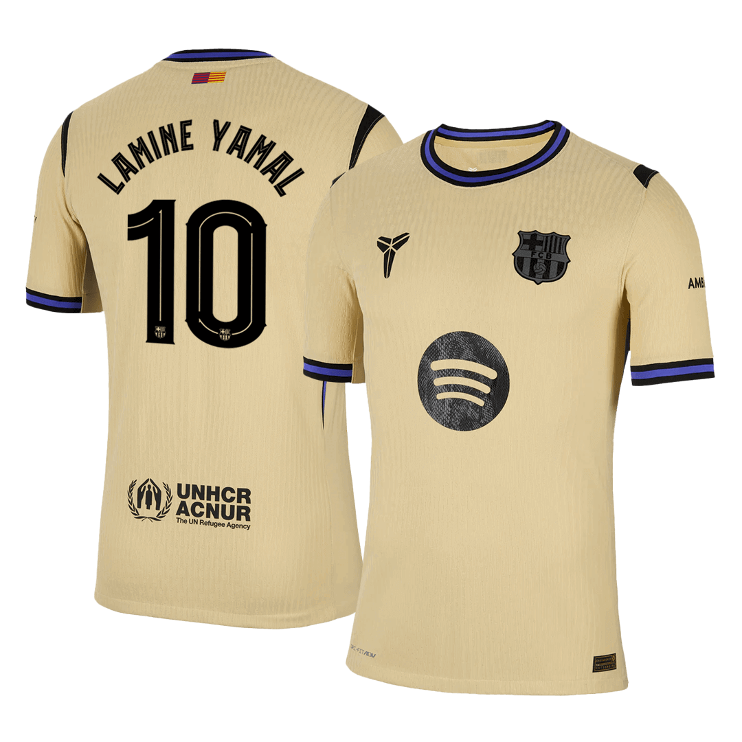 Oryginalna koszulka wyjazdowa LAMINE YAMAL #10 Barcelona 2025/26 Yellow - UCL