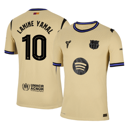 Oryginalna koszulka wyjazdowa LAMINE YAMAL #10 Barcelona 2025/26 Yellow - UCL