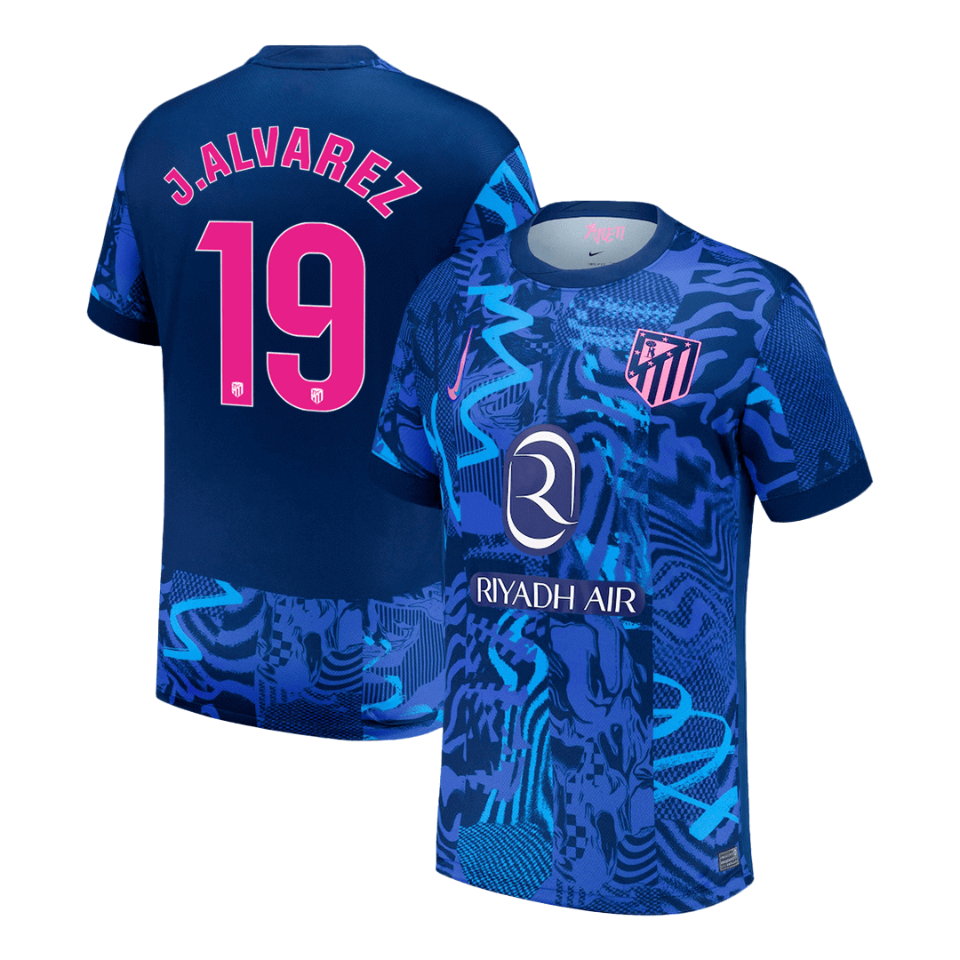 J.ALVAREZ #19 Atletico Madryt Trzecia Wyjazdowa Koszulka Piłkarska 2024/25