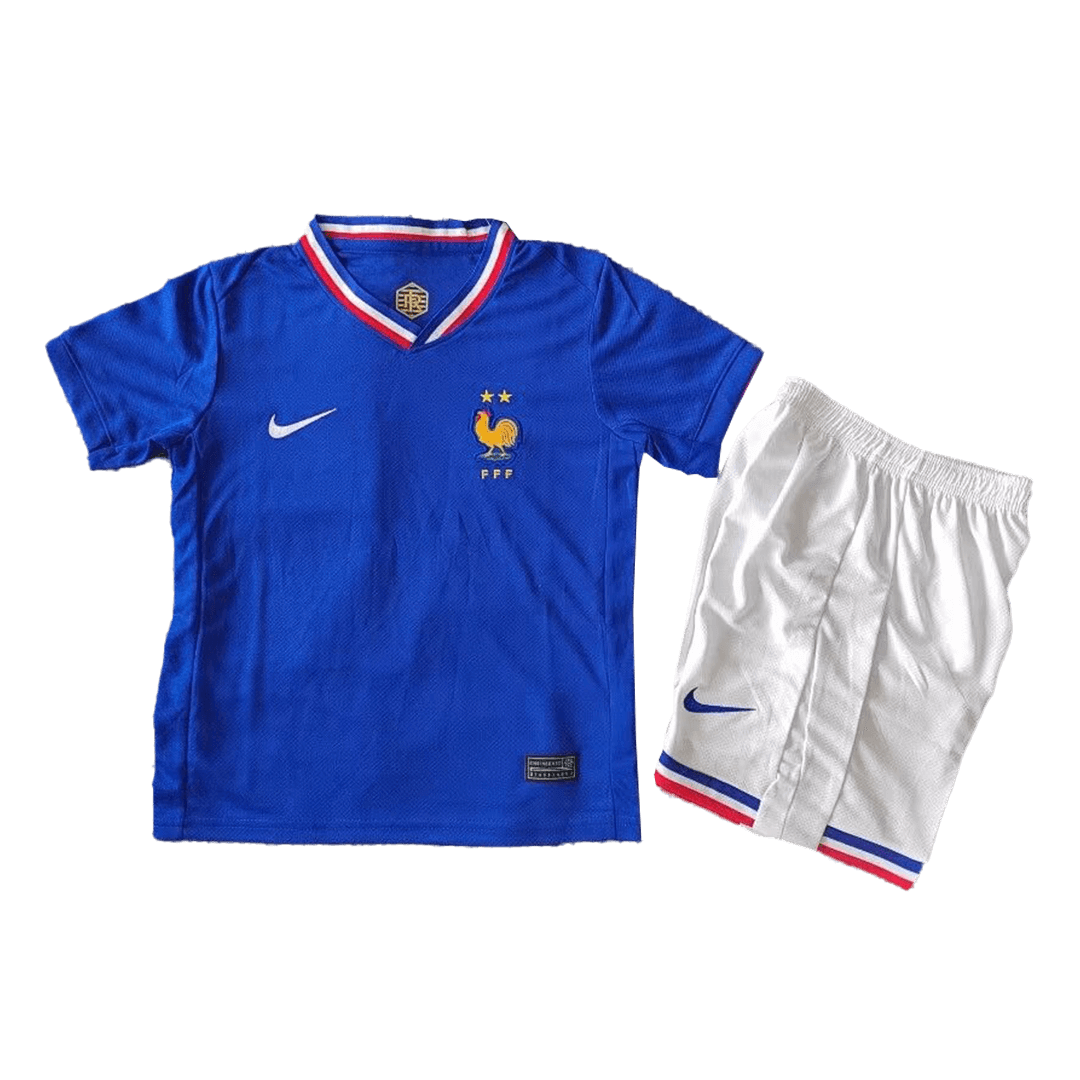 Dziecięcy zestaw piłkarski reprezentacji Francji (koszulka + spodenki + skarpetki) na Euro 2024