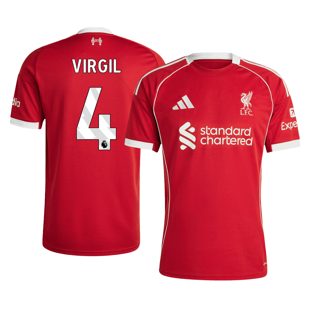 VIRGIL #4 Liverpool Koszulka domowa piłkarska 2025/26 Czerwona