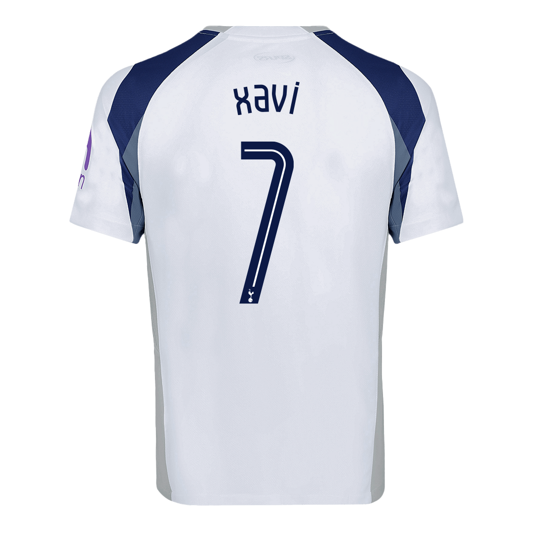 Koszulka domowa XAVI #7 Tottenham Hotspur 2025/26, biała – UCL