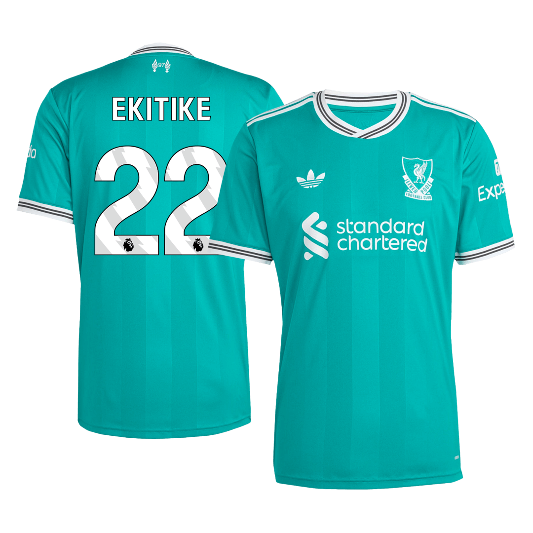 Koszulka wyjazdowa Liverpool EKITIKE #22 na trzeci mecz 2025/26