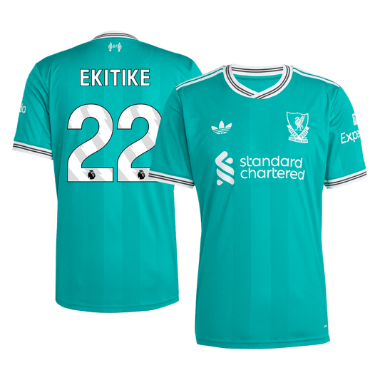 Koszulka wyjazdowa Liverpool EKITIKE #22 na trzeci mecz 2025/26