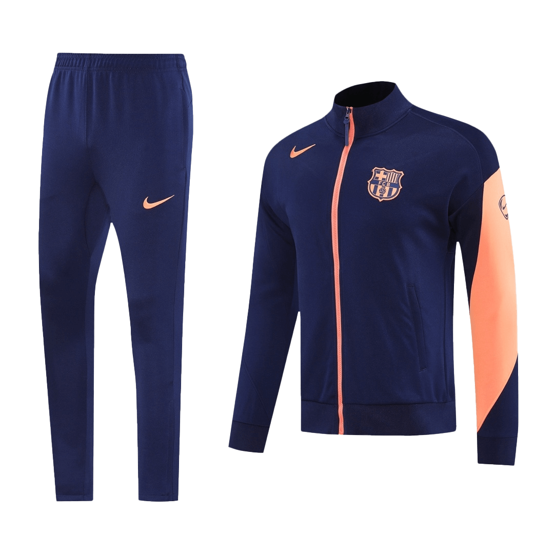 Zestaw Barcelona Training Jacket 25/26 (kurtka + spodnie) granatowo-pomarańczowy