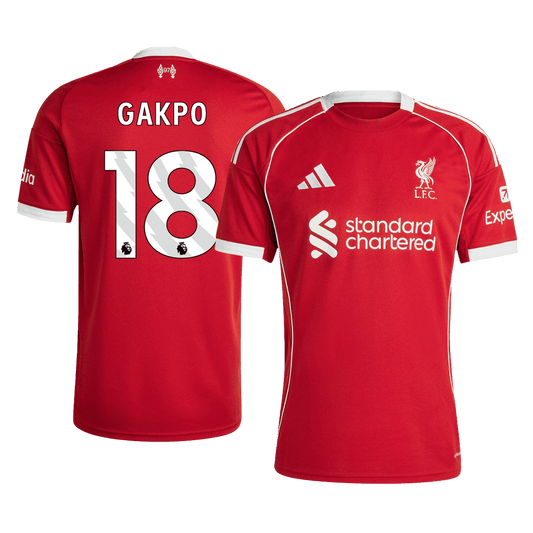 Koszulka piłkarska GAKPO #18 Liverpool Home 2025/26