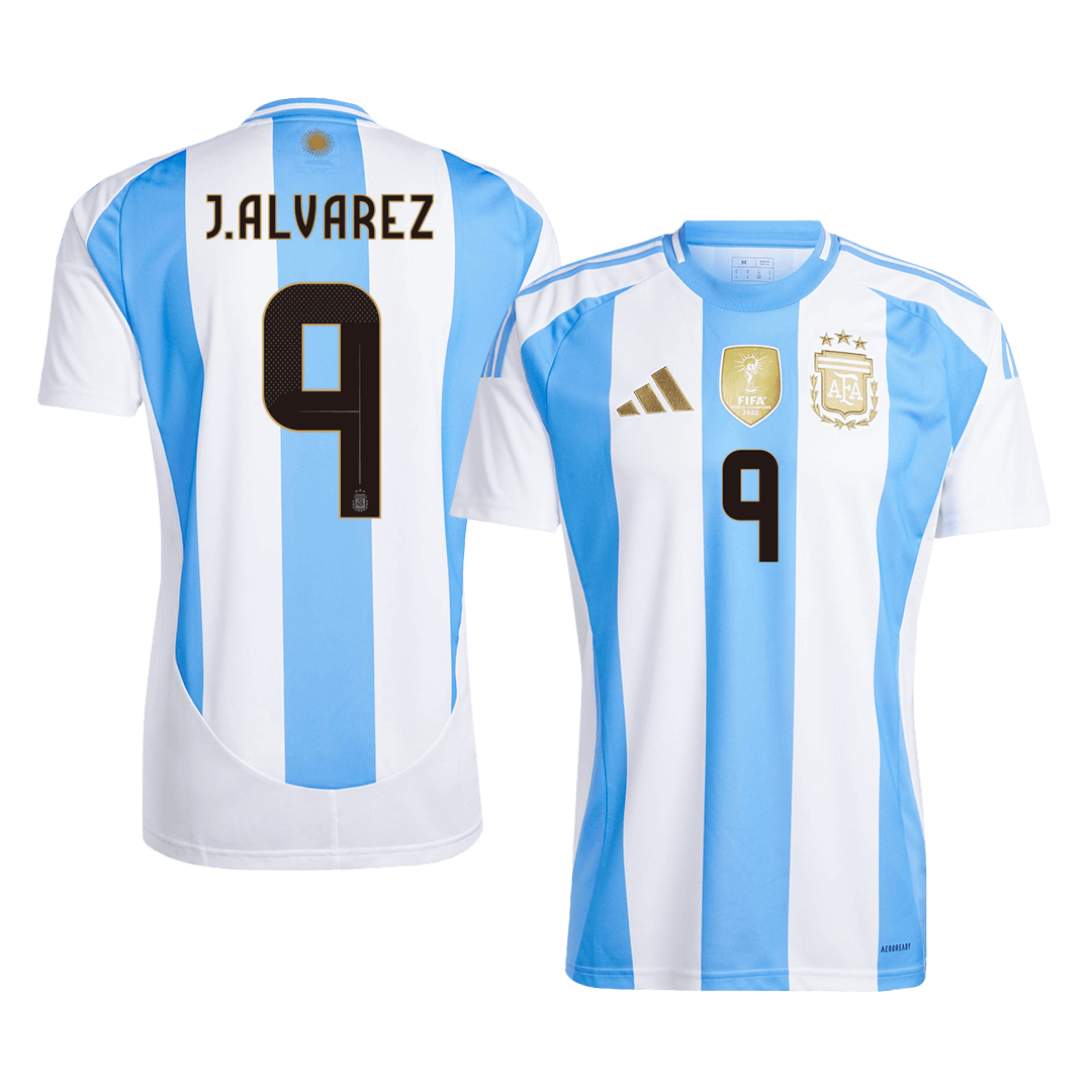 J.ALVAREZ #9 Argentyna Koszulka Piłkarska Domowa 2024