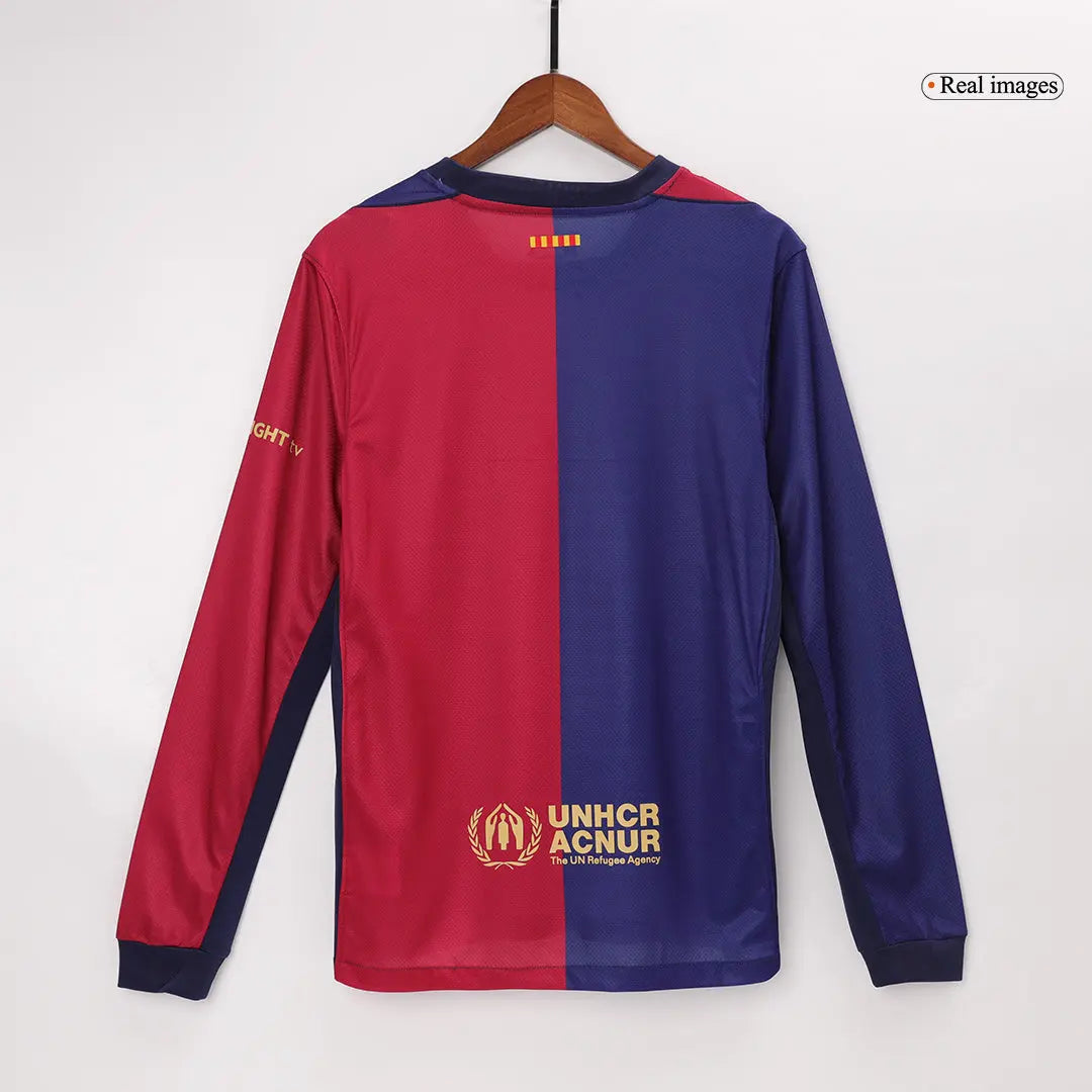Koszulka piłkarska Barcelona Home z długim rękawem 2024/25