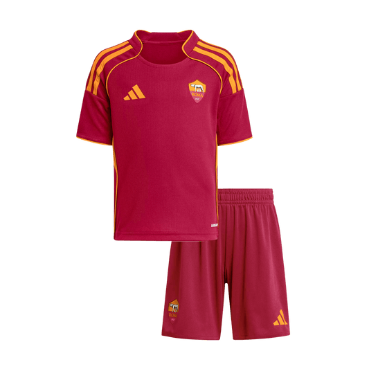 Dziecięcy zestaw piłkarski Roma Home (koszulka + spodenki) 2025/26