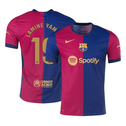 Oryginalna koszulka domowa LAMINE YAMAL #19 Barcelona 2024/25- - stary sponsor