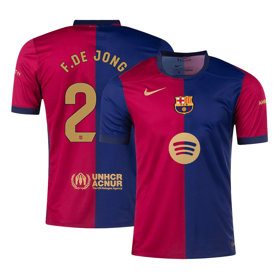 Koszulka domowa F.DE JONG #21 Barcelona 2024/25 – logo Spotify bez tekstu