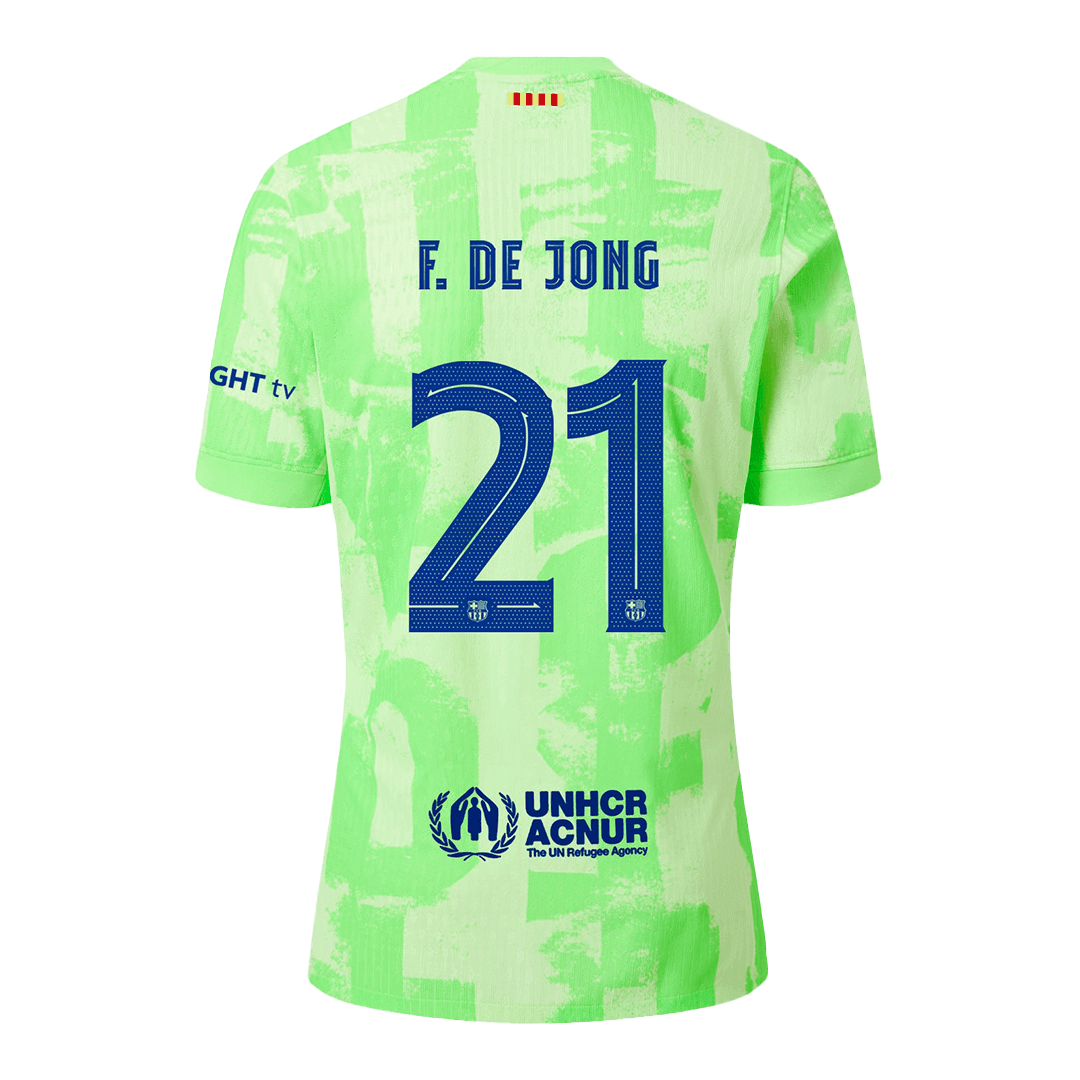 Autentyczna koszulka wyjazdowa F.DE JONG #21 Barcelona Third Away Soccer Jersey 2024/25 - UCL