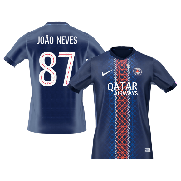 Domowa koszulka piłkarska JOÃO NEVES #87 PSG 2025/26