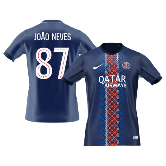 Domowa koszulka piłkarska JOÃO NEVES #87 PSG 2025/26