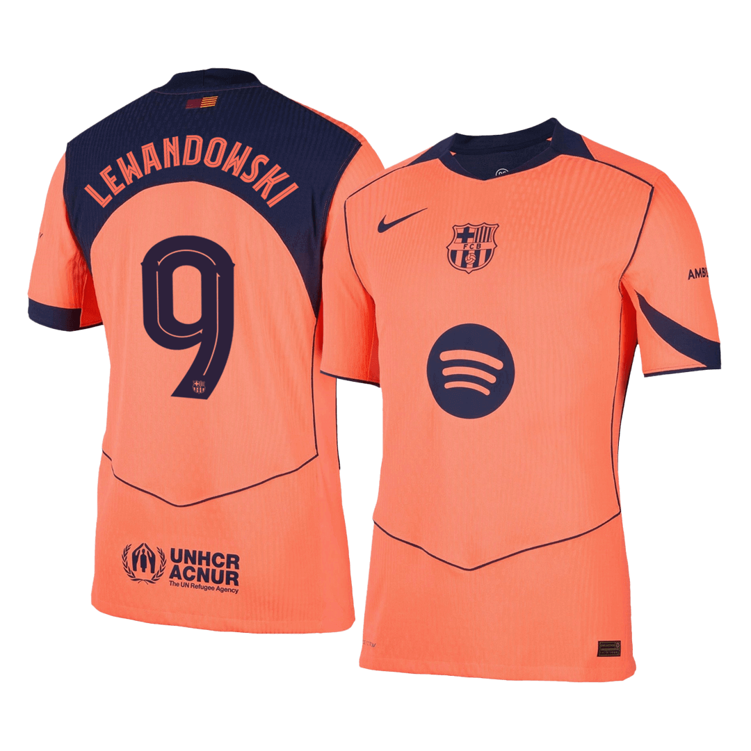 Autentyczna koszulka wyjazdowa LEWANDOWSKI #9 Barcelona Third Away Soccer 2025/26