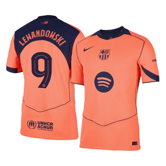 Autentyczna koszulka wyjazdowa LEWANDOWSKI #9 Barcelona Third Away Soccer 2025/26