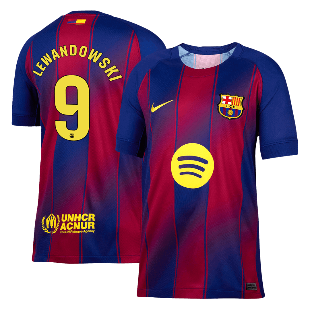 LEWANDOWSKI #9 Barcelona Koszulka domowa piłkarska 2025/26 Red&Blue