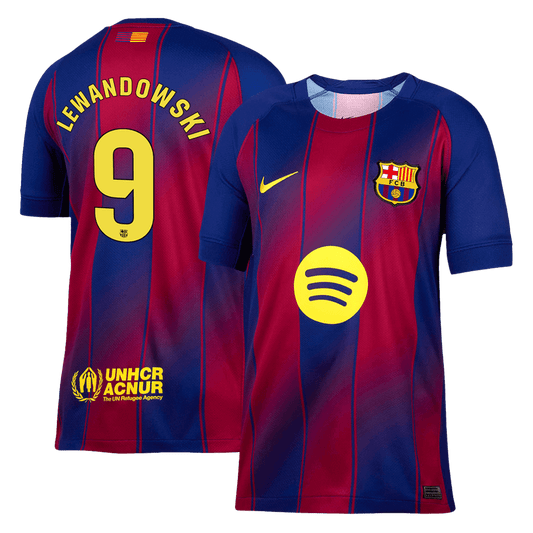 LEWANDOWSKI #9 Barcelona Koszulka domowa piłkarska 2025/26 Red&Blue