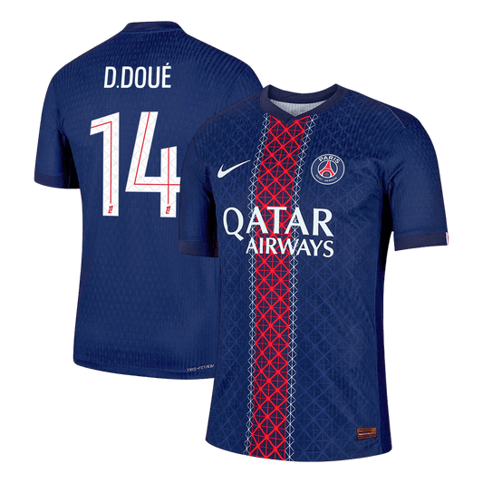 Autentyczna koszulka piłkarska D.DOUÉ #14 PSG 2025/26 granatowa
