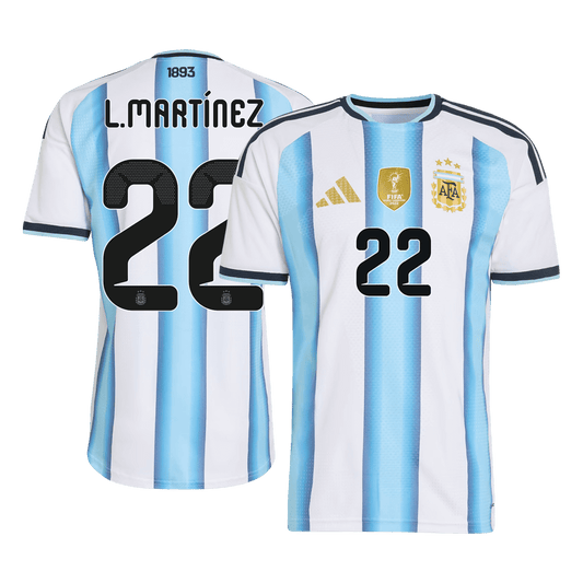 Oryginalna koszulka domowa L.MARTÍNEZA #22 Argentyny na mecz piłki nożnej 2026
