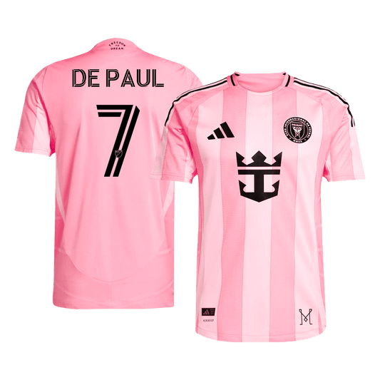 Oryginalna koszulka domowa DE PAUL #7 Inter Miami CF 2025 w kolorze różowym