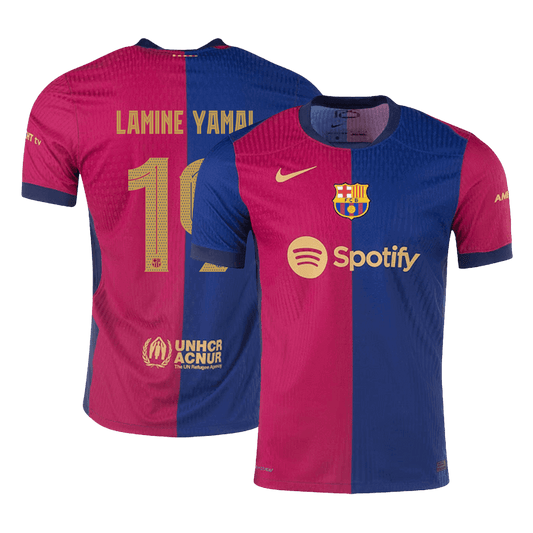 Oryginalna koszulka domowa LAMINE YAMAL #19 Barcelona 2024/25 - UCL - stary sponsor