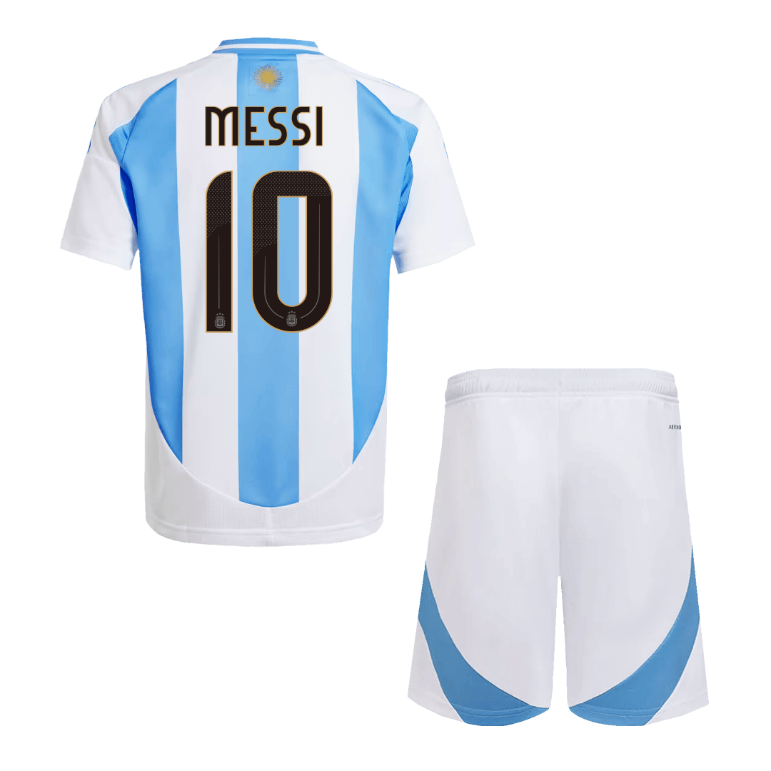 Dziecięcy zestaw piłkarski MESSI #10 Argentyna (koszulka + spodenki) 2024