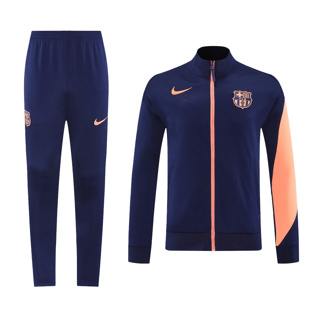 Zestaw Barcelona Training Jacket 25/26 (kurtka + spodnie) granatowo-pomarańczowy