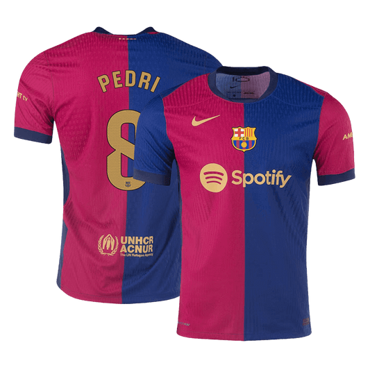 Oryginalna koszulka domowa PEDRI #8 Barcelona 2024/25- - stary sponsor