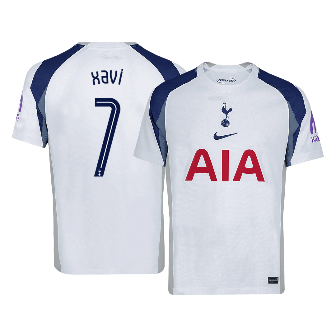 Koszulka domowa XAVI #7 Tottenham Hotspur 2025/26, biała – UCL