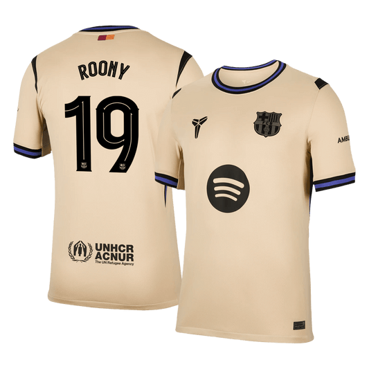 Koszulka wyjazdowa ROONY #19 Barcelona 2025/26 żółta - UCL