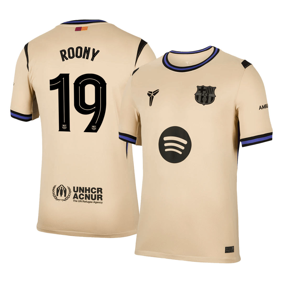 Koszulka wyjazdowa ROONY'EGO #19 Barcelony na sezon 2025/26 — UCL